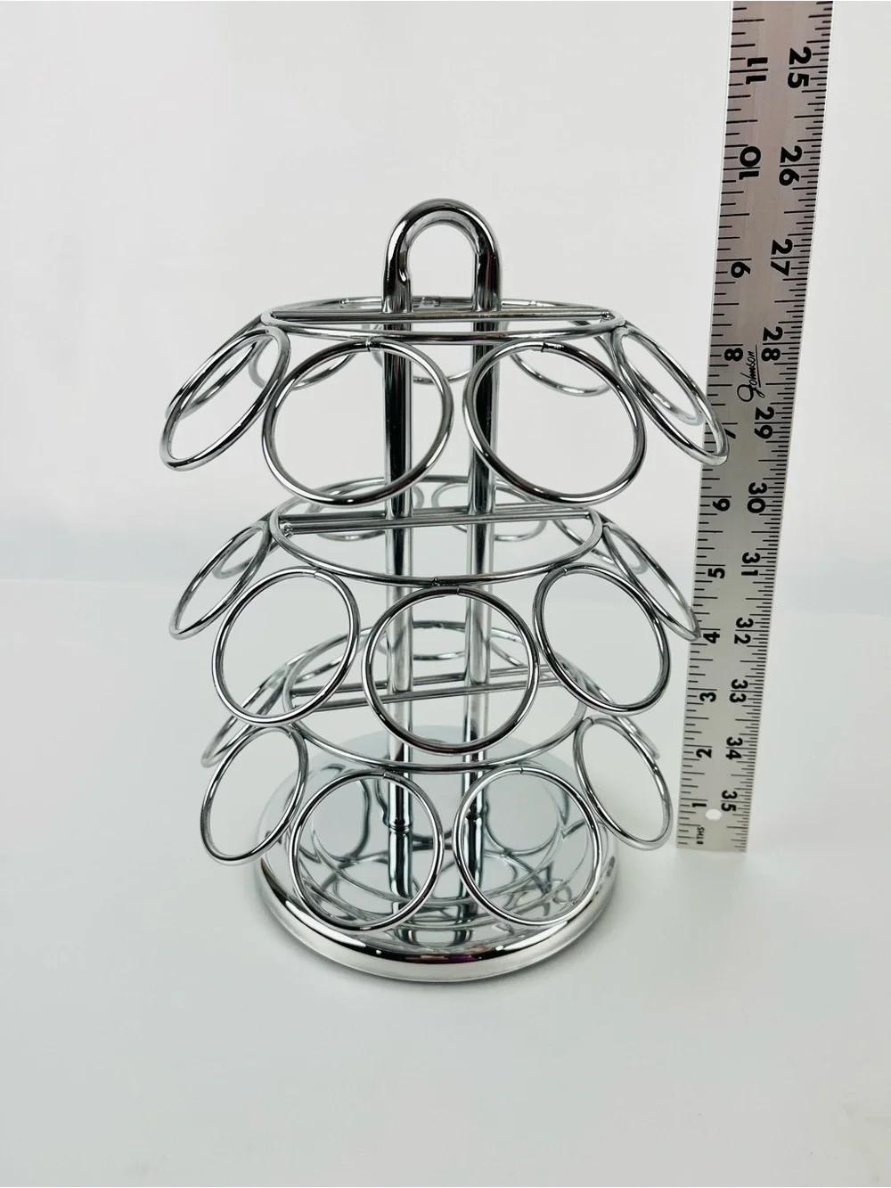 Keurig K-Cup 27-Pod Rotating Carousel Countertop Organizer Coffee Tea Chrome
